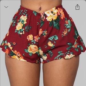 Flowy flower shorts
